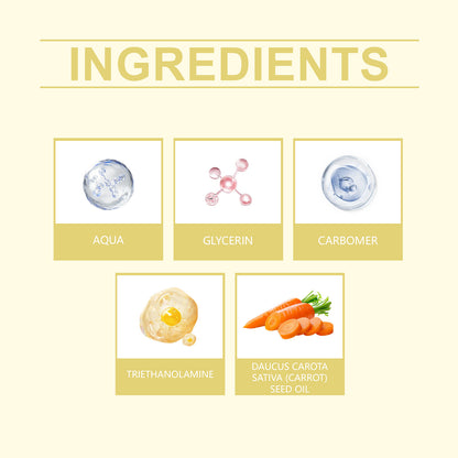 OUHOE Carrot Tanning Gel, Hydrating, Light And Easy To Absorb, Nourishing And Caring Skin Tanning Gel