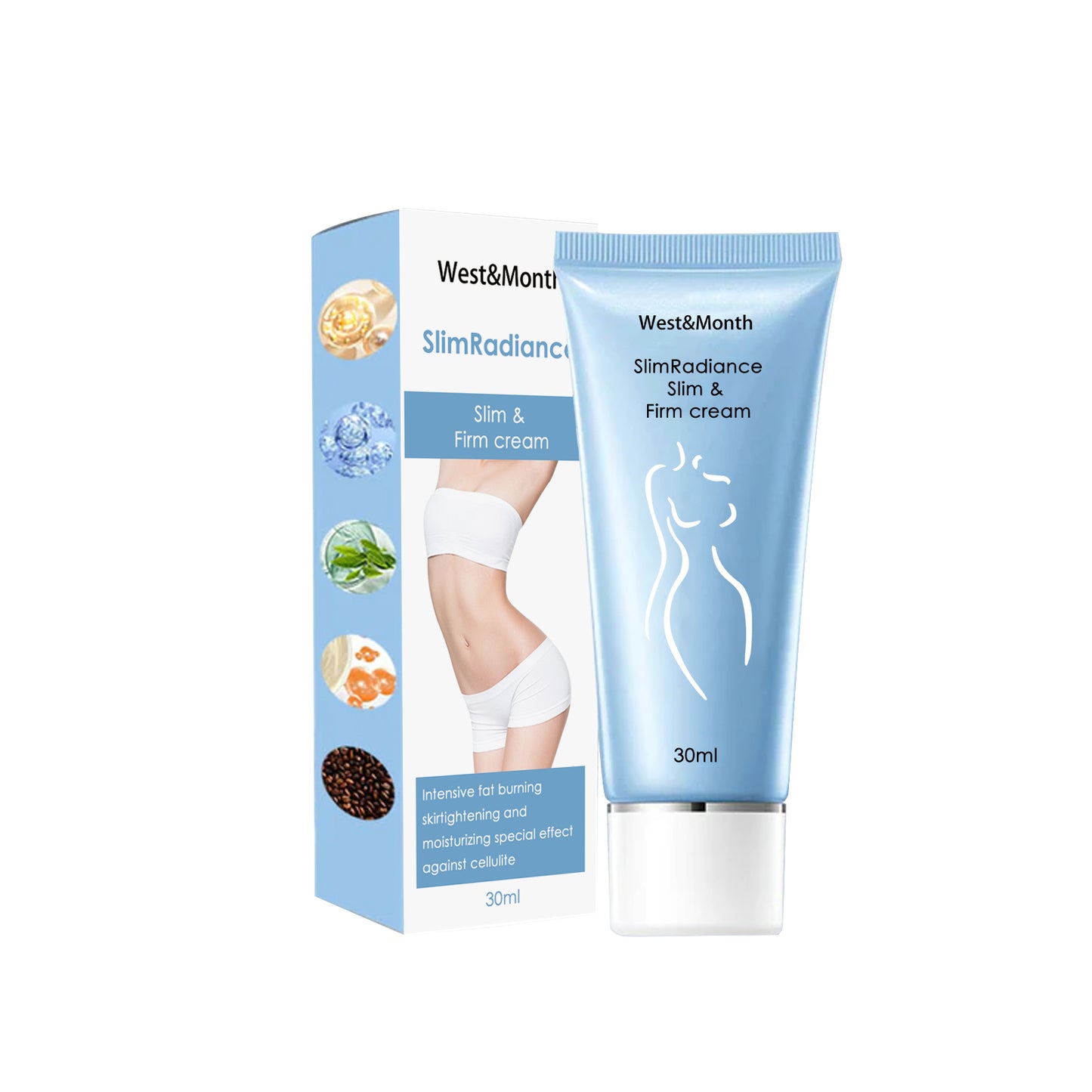 West&Month Slim Radiance Slim & Firm Cream, Moisturizing And Firming Anti-Orange Peel Body Sculpting Cream