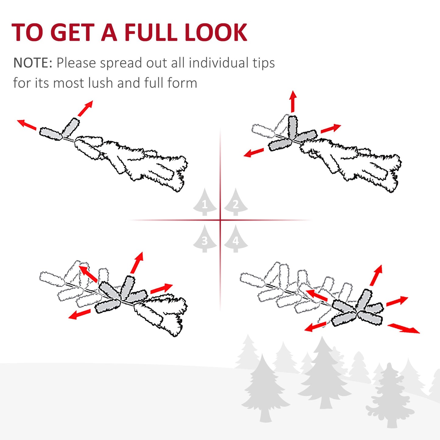 7' PVC Slim Pencil Artificial Christmas Tree 390 Branch Tips