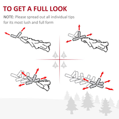 7' PVC Slim Pencil Artificial Christmas Tree 390 Branch Tips