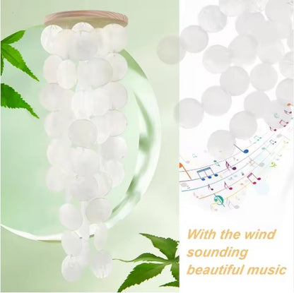 Wind Chimes For Outside Handcrafted Turquoise Capiz Shells Windchime Coastal Style Decor For Indoor Outdoors Garden Decor