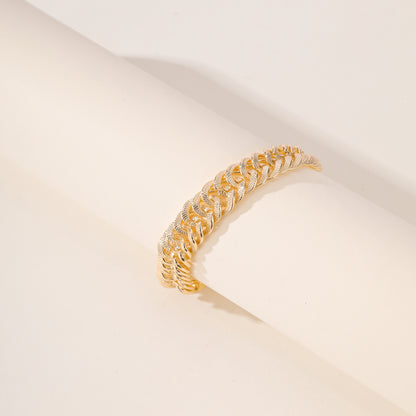 An Elegant And High-end Middle Eastern Ramadan Style Metal Engraved Double Woven Dense Chain For Women's Popular Vacation Style Foot Chain