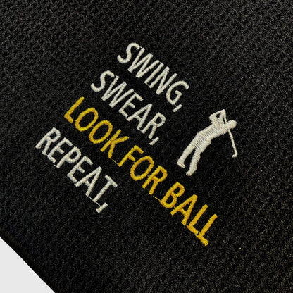 Two-piece Set Super Water Absorbent Printed Microfiber Embroidery Golf Towel