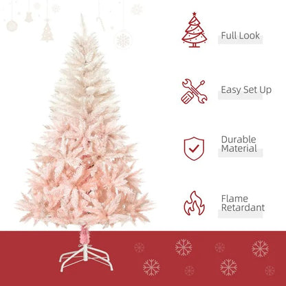 5ft Artificial Christmas Tree Home Decoration Automatic Open White