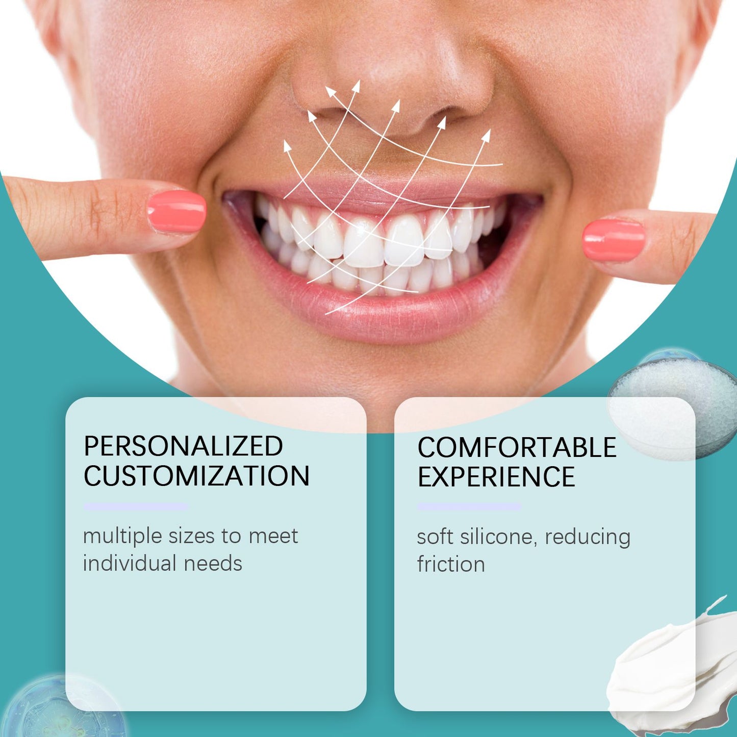 EELHOE Adjustable Snap On Dentures Temporary Gap Filling Orthodontic Dentures Kit