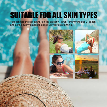 Eelhoe Black Care Gel, Summer Beach Beach Quick Tanning Bronzer Natural Refreshing And Moisturizing