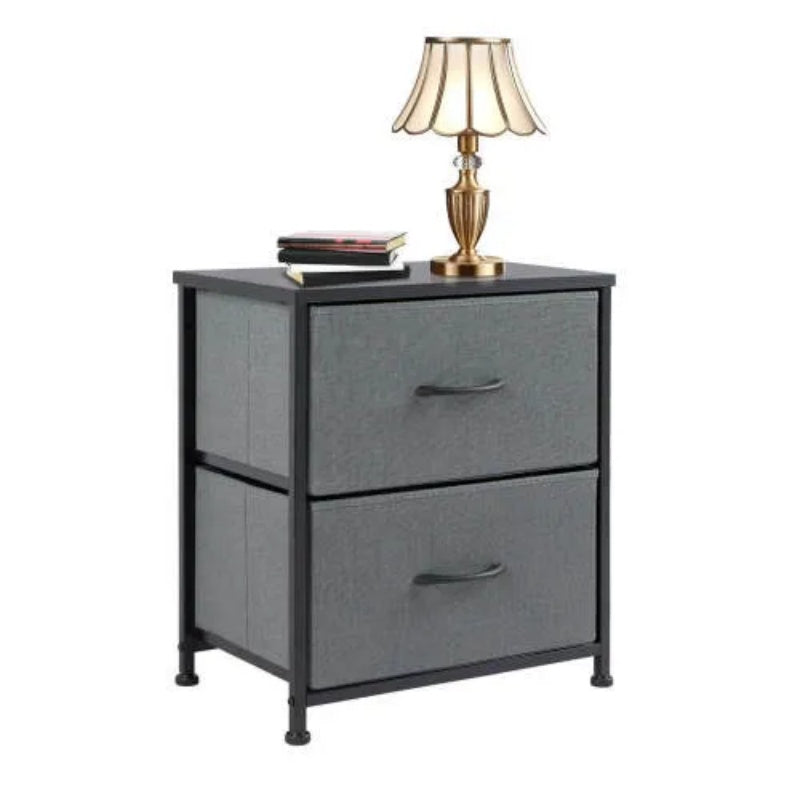 Living Room Cabinet Layers Set Of 2 Fabric Drawers Beside Nightstand Table