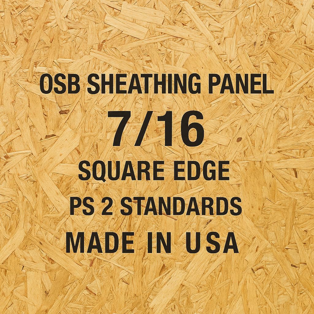 OSB Sheathing Panel - 7/16" Thick - PS 2 Standards, Made in USA