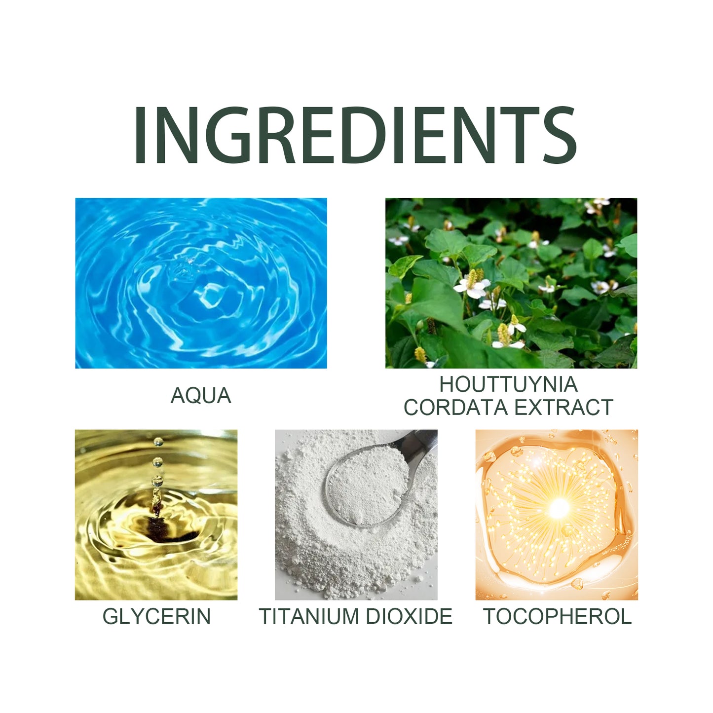 Hoygi Houttuynia Cordata Extractive, Summer Anti-UV Brightening Skin Anti-Dryness Refreshing Breathable Moisturizer