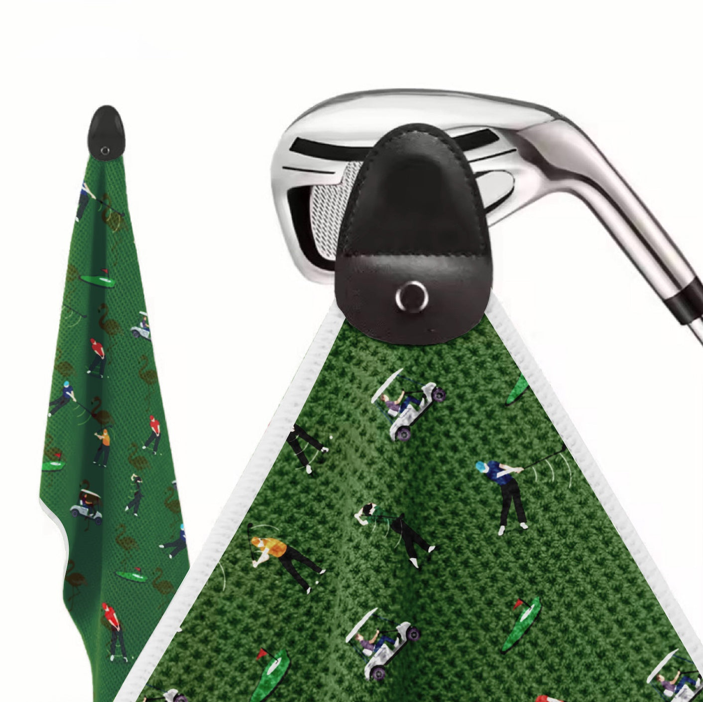 Ivy Textile High Quality Sublimation Microfiber Waffle Magnetic Golf Towel