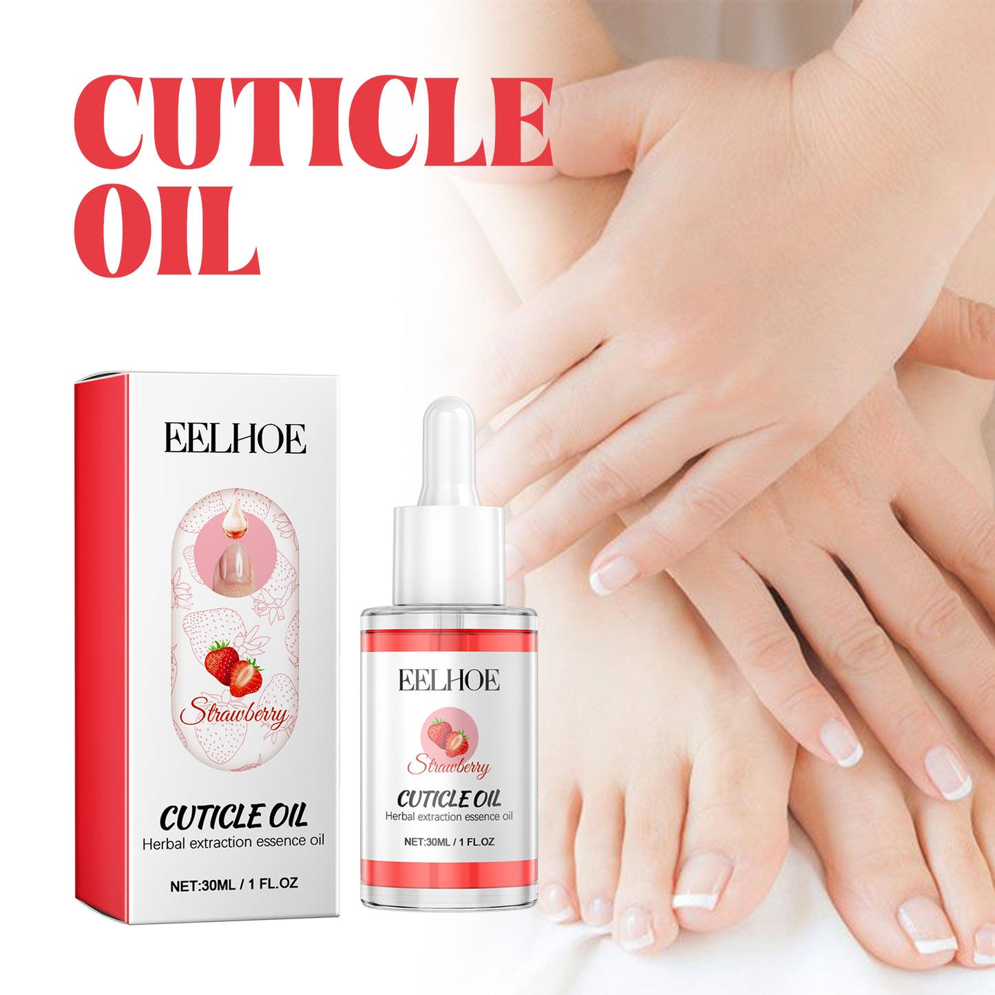 EELHOE Cuticle Oil, Manicure Bed Moisturizes And Brightens Nails Anti-Barb And Removes Dead Skin Fingeredge Oil