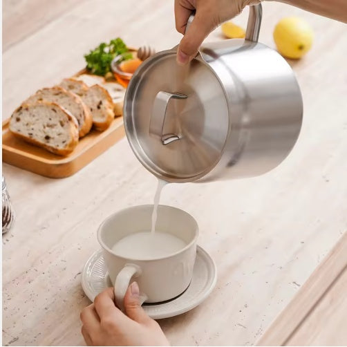 2L Stainless Steel Oil Filter Pot With Fine Mesh Strainer, Grease Storage Can, And Fry Basket