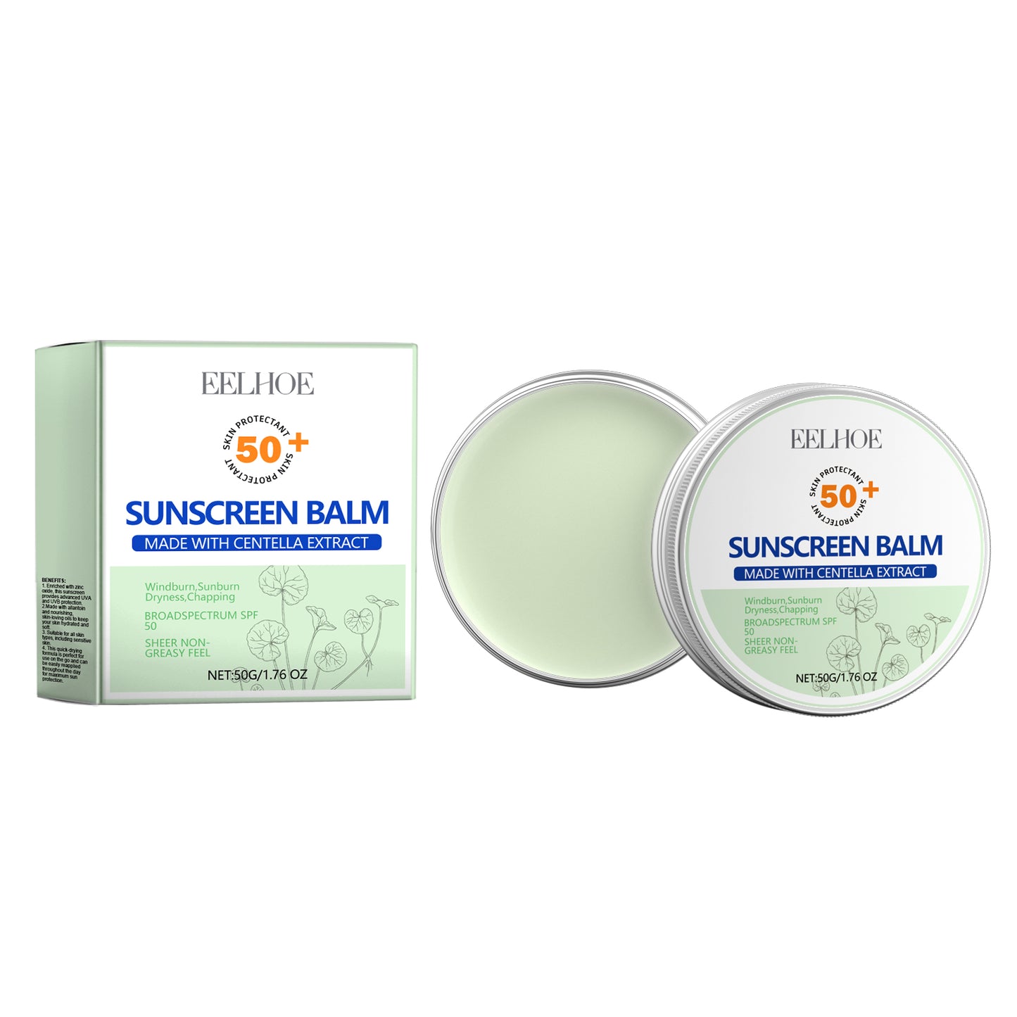Eelhoe Centella Protective Cream Summer Uv Isolation Refreshing Non-Sticky Moisturizing Protective Cream