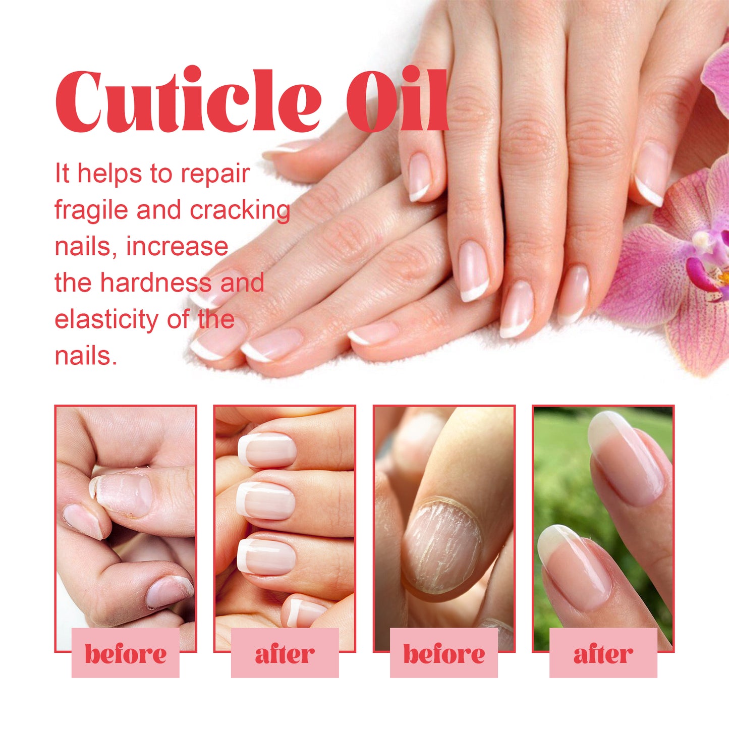EELHOE Cuticle Oil, Manicure Bed Moisturizes And Brightens Nails Anti-Barb And Removes Dead Skin Fingeredge Oil
