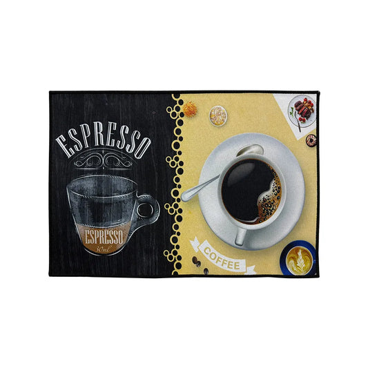 Printed Absorbent & Non-Slip Door Mat - Durable Polyester Carpet With Kitchen Design, Ideal For Bathrooms, Hallways, Living Rooms, Bedrooms Decorative Use & Laundry Rooms