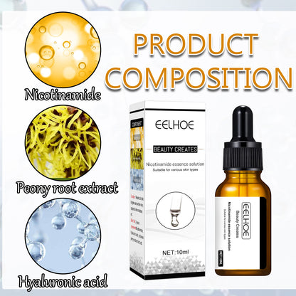 EELHOE Shrink Pore And Brighten Skin Essence, Moisturize And Lighten Spots Shrink Pores Nicotinamide Original Solution Essence