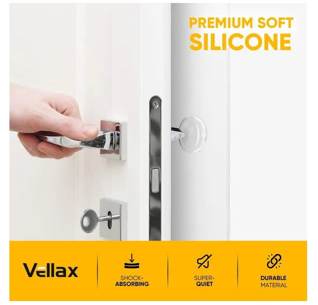 Wall Protectors 4 Pcs Of Clear Rubber Knob Self Adhesive Guard Door Bumper Reusable Solution For Stopping Damage