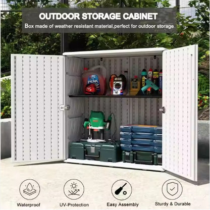 10 Cubic Feet Modern Simple Plastic Outdoor Patio School Living Room Storage Cabinet With 1 Panel