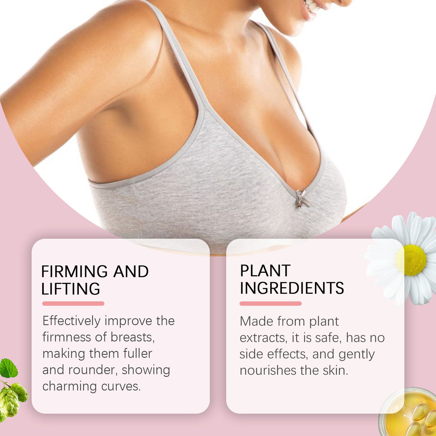 West&Month Women's Chest Patch, Support Chest Gentle Nourish Chest Invisible Breathable Round Thin