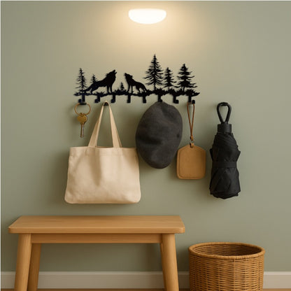 Wolf Key Holder Wall Mount