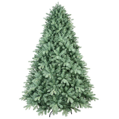 Artificial 6ft Blue Green Tint Christmas Tree With 1878 PE PVC Mixed Branch Tips, Memory Wire Iron Wire, Hinged Premium & Foldable Base For Indoor Holiday Decorating