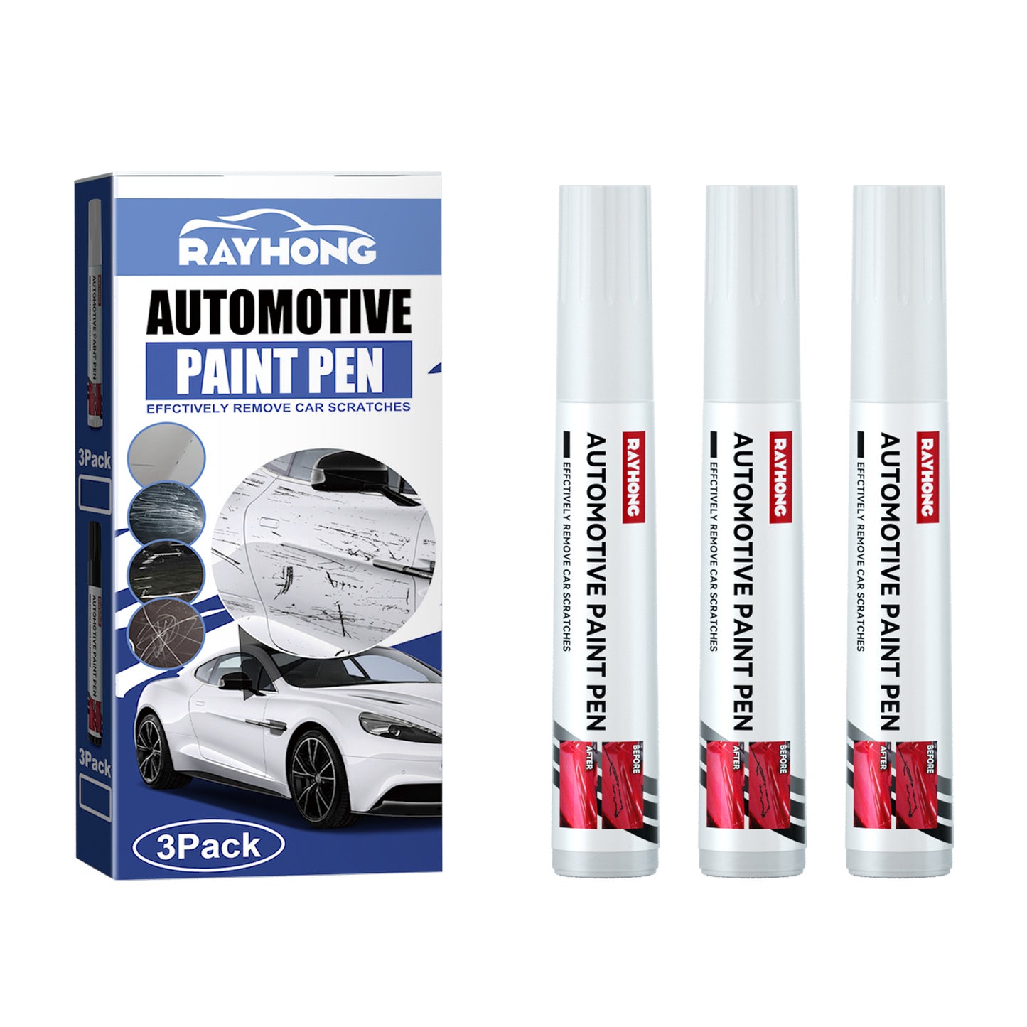 Rayhong Car Touch-Up Paint Pen Scratch Repair Paint Damage Repair Pen