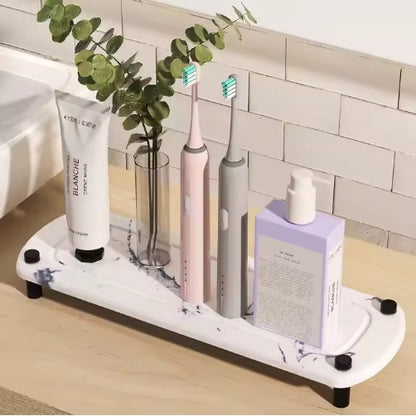 Diatomaceous Earth Sink Tray Stone Home Sink Caddy Kitchen Bathroom Instant Dry Sink Organizer