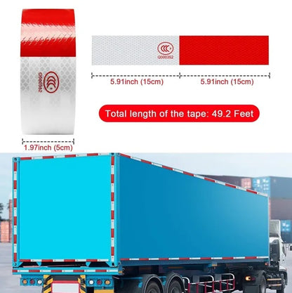 Reflective Trailer Safety Tape Conspicuity Tape Warning Sign Car Truck Red White