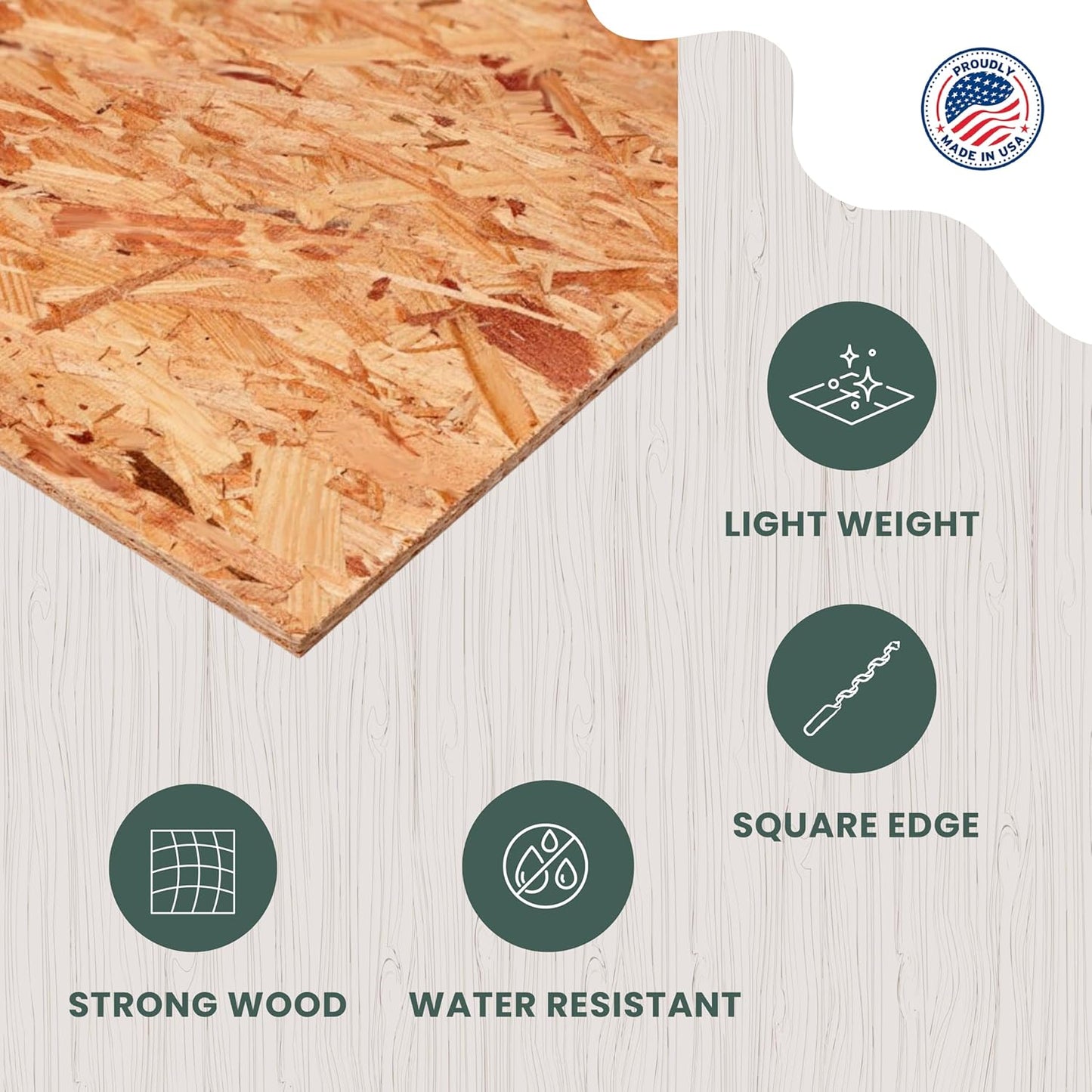 OSB Sheathing Panel - 3/4" Thick - PS 2 Standards, Made in USA