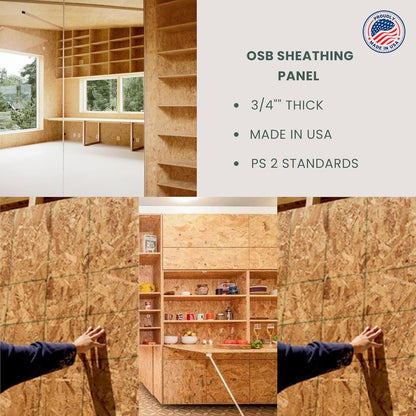 OSB Sheathing Panel - 3/4" Thick - PS 2 Standards, Made in USA