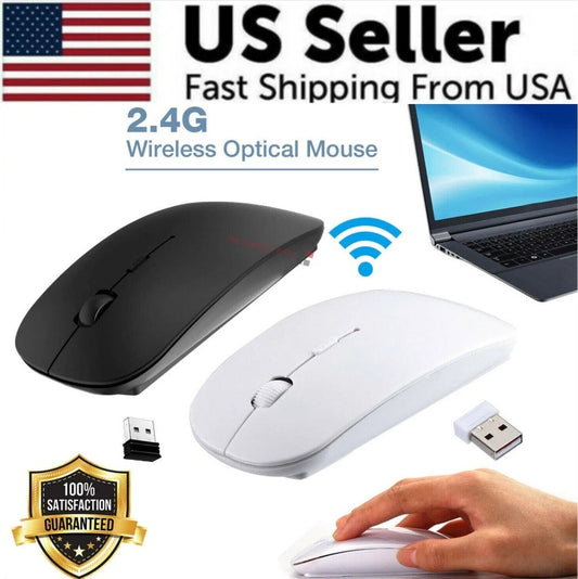 2.4GHz USB Wireless Optical Mouse Mice For Macbook Pro Air PC