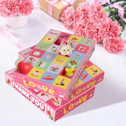 10 Pcs Advent Calendar Gift Boxes With 24 Compartments DIY Surprise Paper Boxes For Candy Jewelry Cartoon