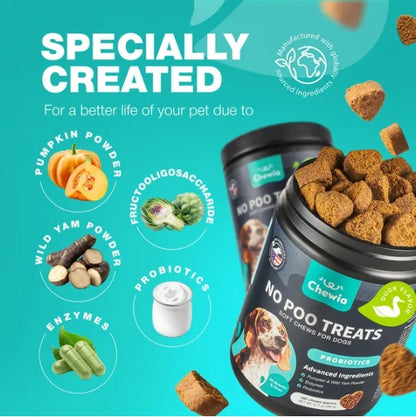 No Poo Chews For Dogs Coprophagia Deterrent For Dogs Forbid For Dogs Stool Eating Deterrent Dog Probiotics For Digestive Health Digestive Gut Immune Health Treats No Poop Eating For Dogs