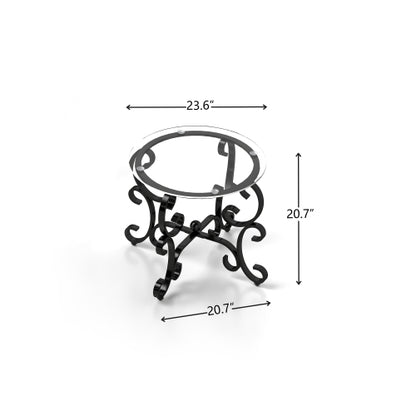 3 Piece Tempered Glass Surface Coffee Table Set Decor Coffee Table