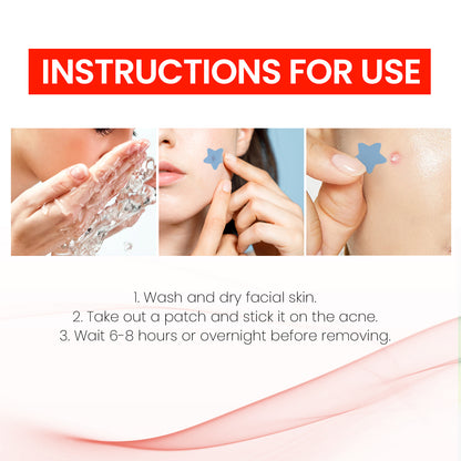 Jaysuing Star Colored Acne Stickers Repair Acne Pits & Marks Fade Acne Spots Blemishes Cover Acne Pimples