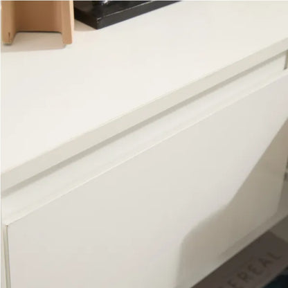 1 Modern Chest Of Drawers With 3 Layers Of White P2 Particleboard And 7 Drawers