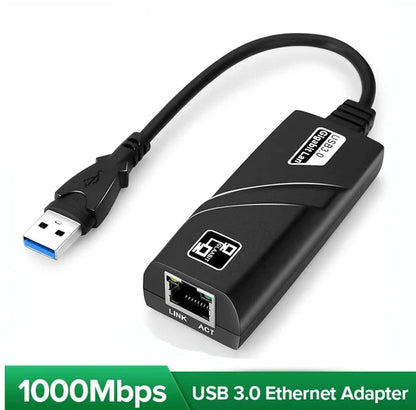 USB 3.0 Gigabit Ethernet LAN RJ45 Network Adapter For Windows PC