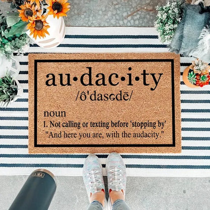 Heavy Duty Natural Coir Welcome Doormat For Front Porch Entryway, Non-Slip Durable Outdoor Mat With Funny Housewarming Gift Design, 23.6x15.7inch 60x40cm