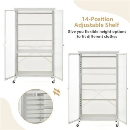 Modern Mobile Closet Armoire