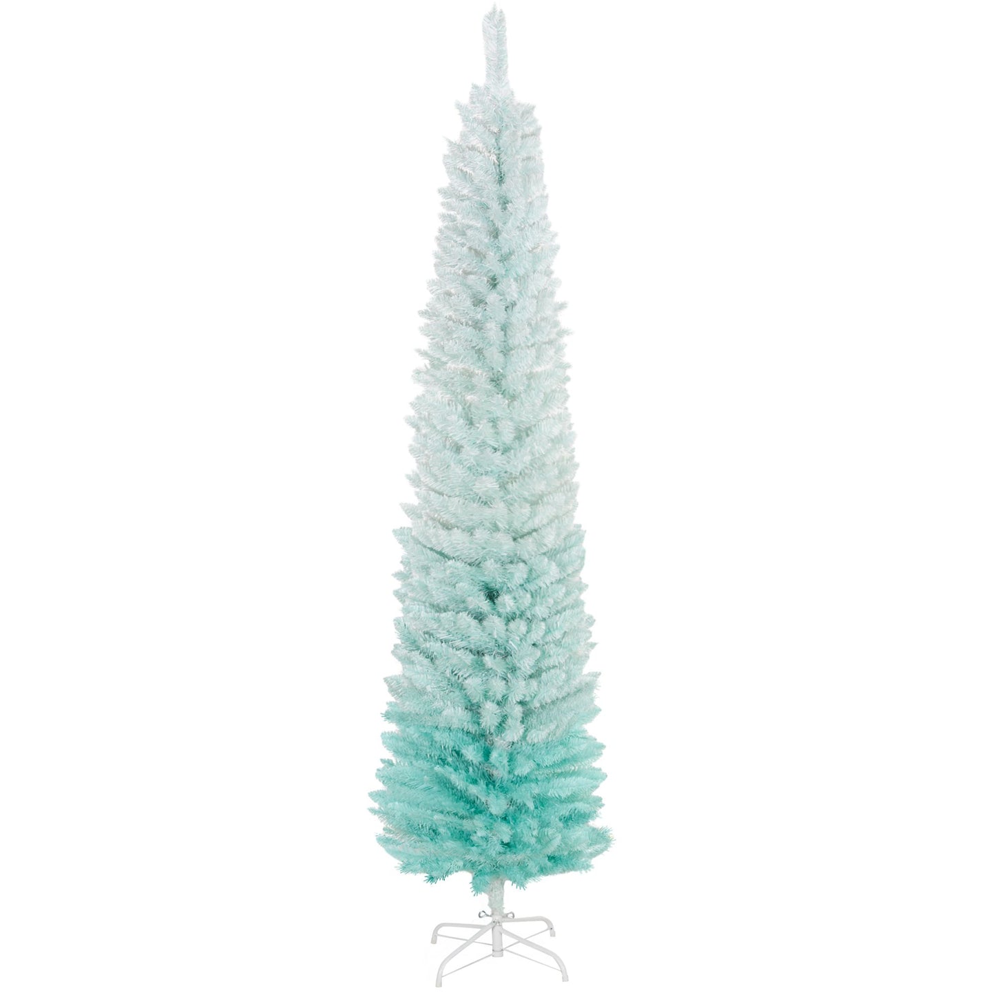 7' PVC Slim Pencil Artificial Christmas Tree 500 Branch Tips