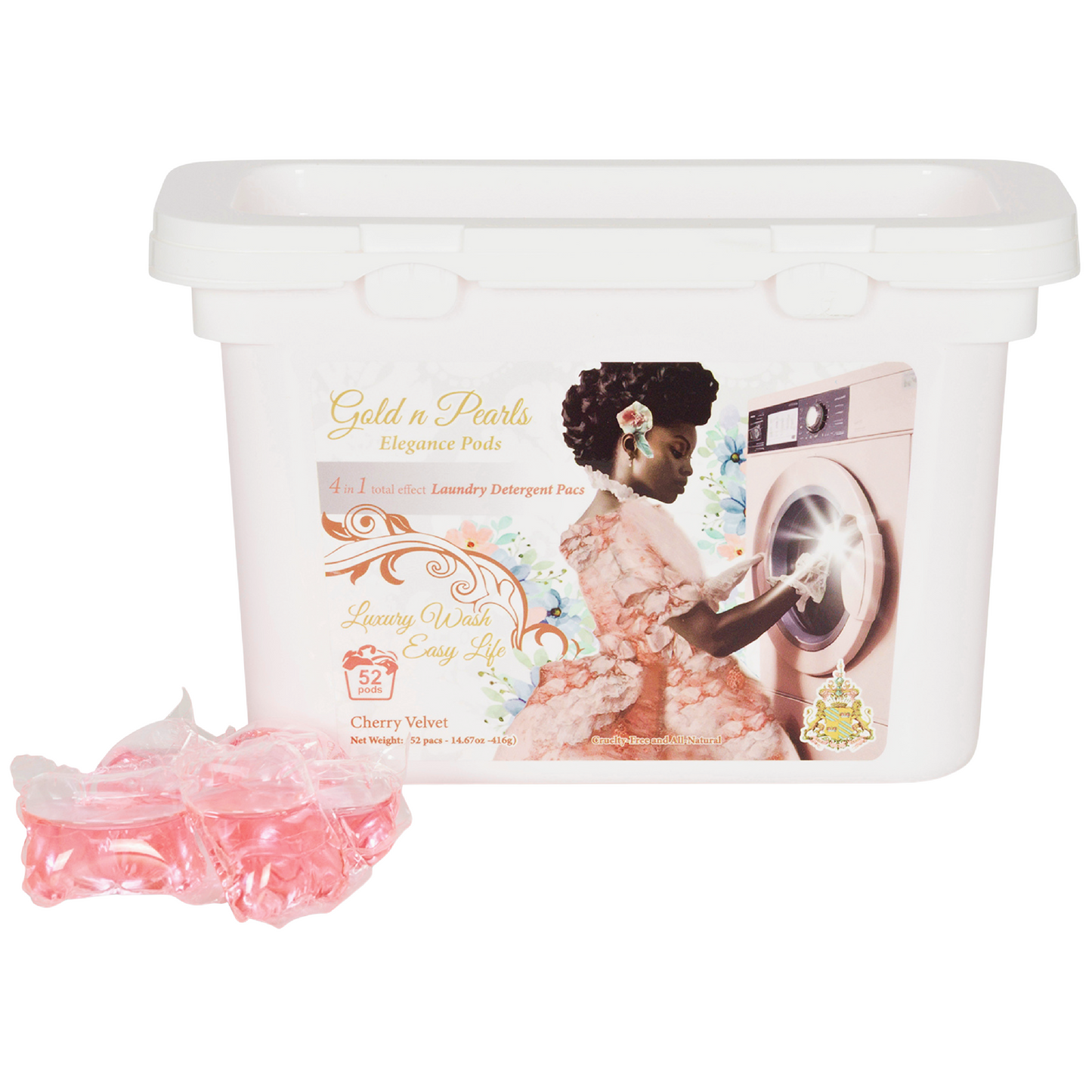 Gold n Pearls 4-in-1 Laundry Detergent Pods - Lavender Silk (52 Pods)