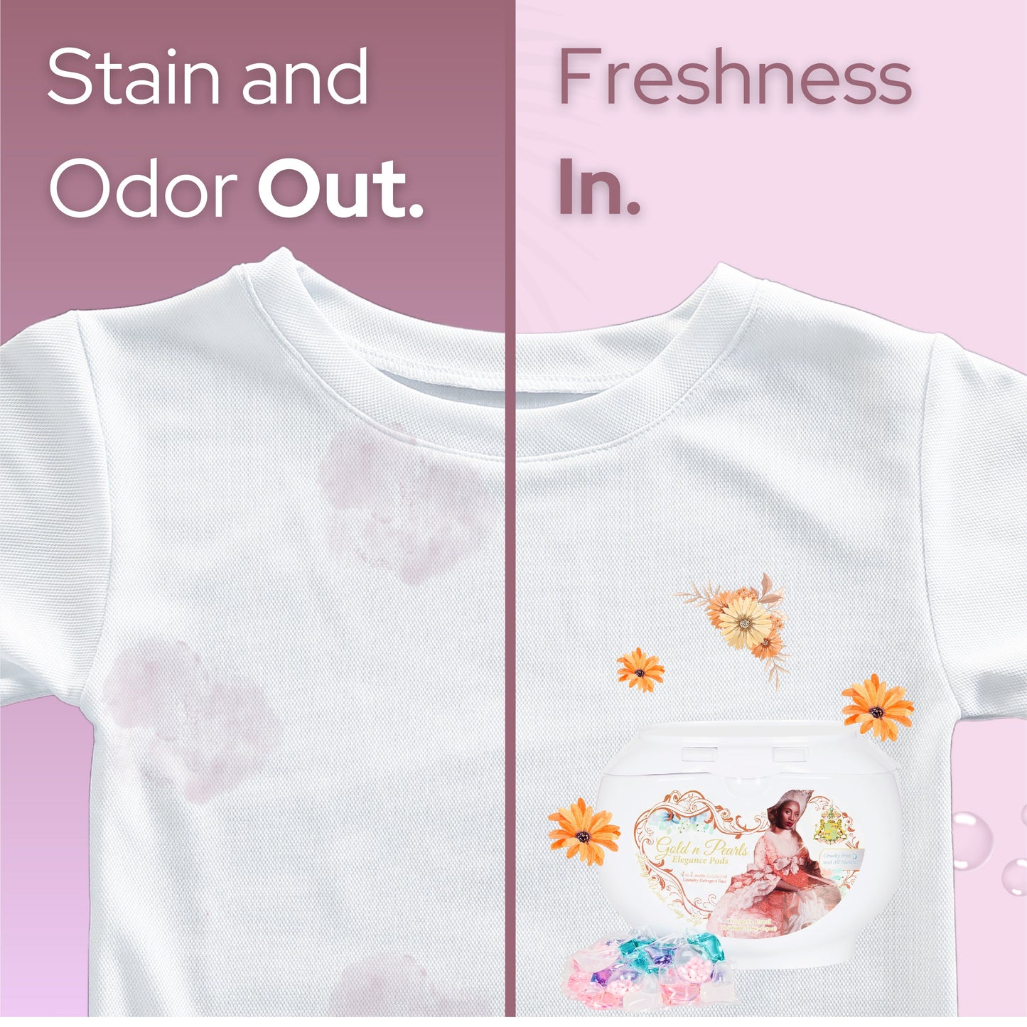 Gold n Pearls 5-in-1 Multifunctional Laundry Pods - Orangerie Royal (42 Pods)