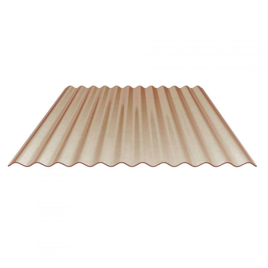 Corrugated Polycarbonate Roofing Sheet - Bronze - 0.047" x 48" x 96"