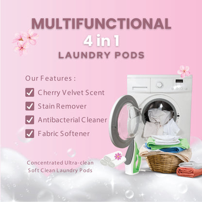 Gold n Pearls 4-in-1 Laundry Detergent Pods - Cherry Velvet (36 Pods)