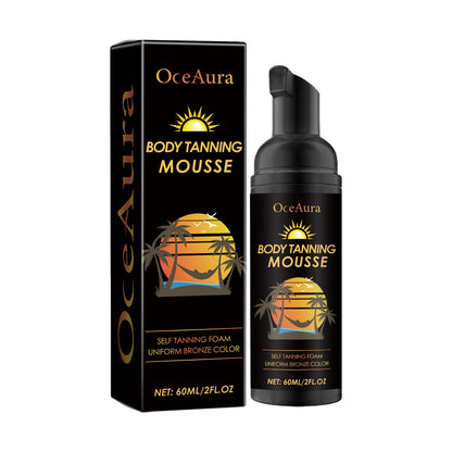 OceAura Tanning Mousse, Summer Outdoor Seaside Help Sun Moisturizing Skin Natural Fashion Wheat Color