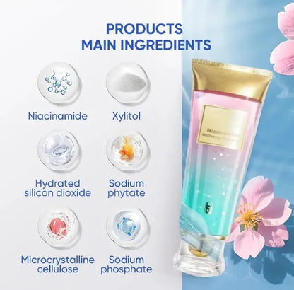 Niacinamide Whitening Toothpaste Fluorine-Free Formula For Bright Teeth & Breath Daily Oral Care Cleansing Toothpaste With Whitening Properties Mint Cleanser