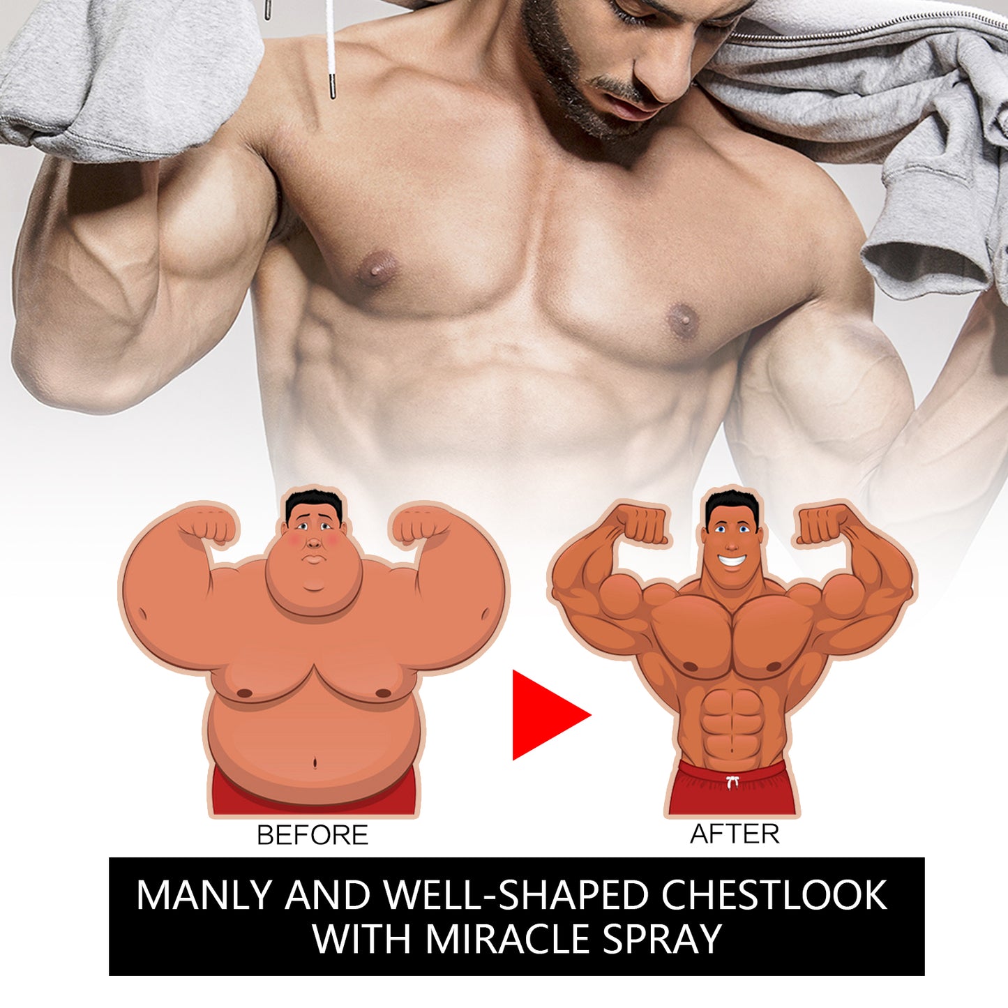 South Moon Body Slimming Firming Spray, Strengthening Chest Toning And Slimming Abs Firming Spray