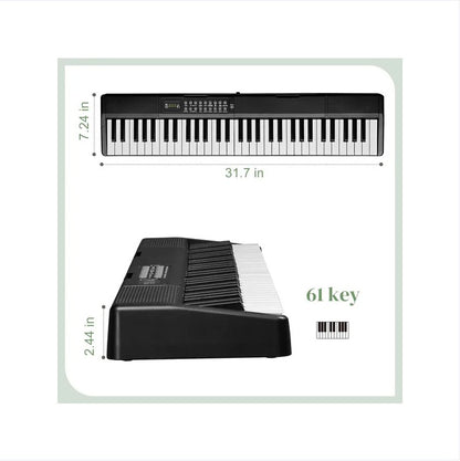 61 Key Folding Piano Semi Weighted Standard Keyboard With Bluetooth Digital Piano