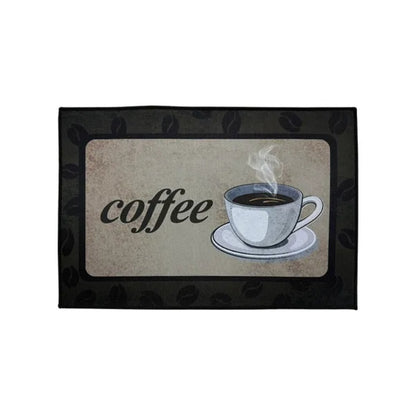 Printed Absorbent & Non-Slip Door Mat - Durable Polyester Carpet With Kitchen Design, Ideal For Bathrooms, Hallways, Living Rooms, Bedrooms Decorative Use & Laundry Rooms