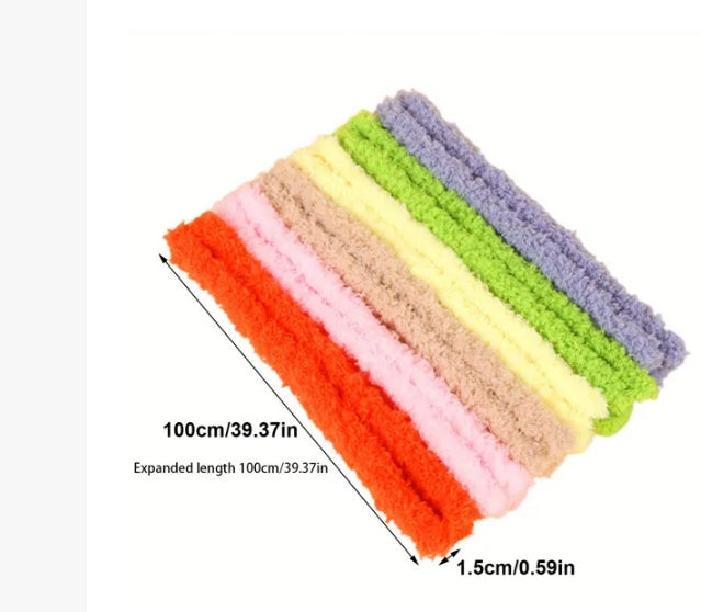 7-Piece DIY Coral Velvet Twisting Kit Ultra-Dense Handicraft Material